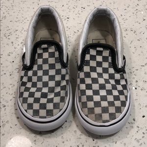Toddler Vans checkered print slip on